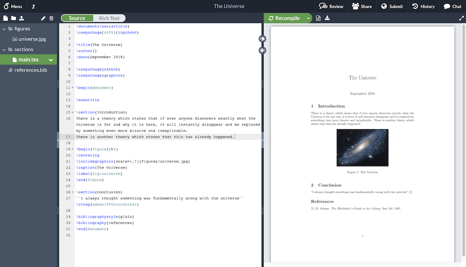 Overleaf Homepage